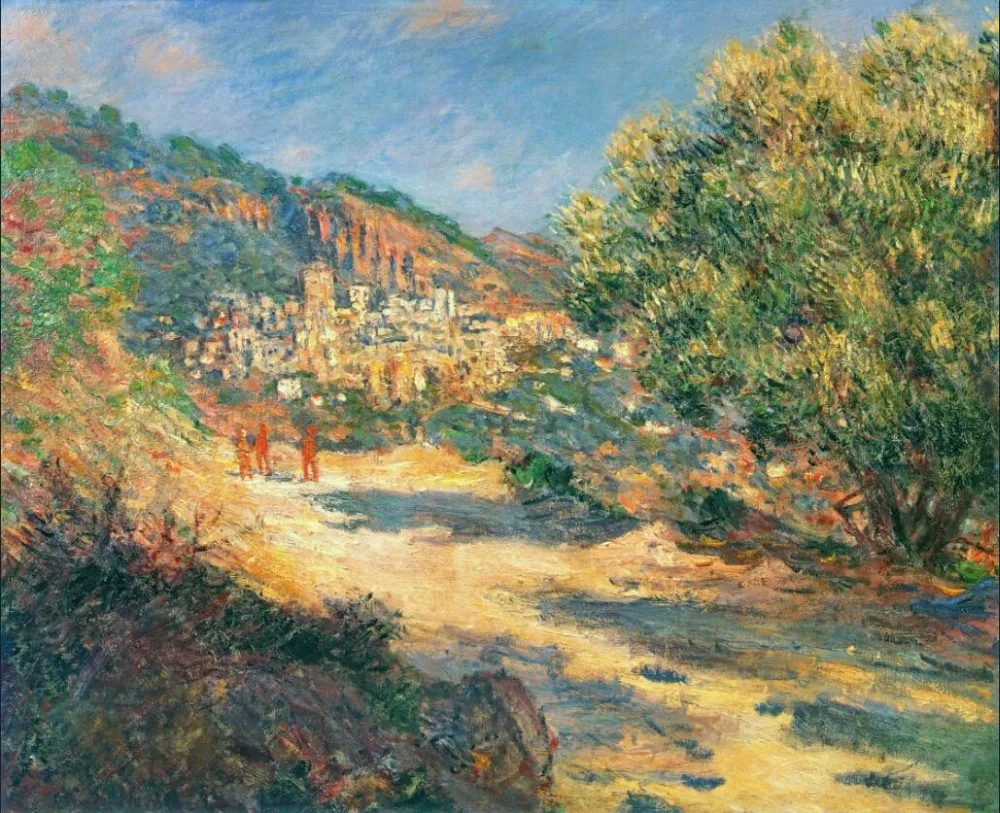 

High quality Oil painting Canvas Reproductions The Road to Monte Carlo (1883) By Claude Monet hand painted