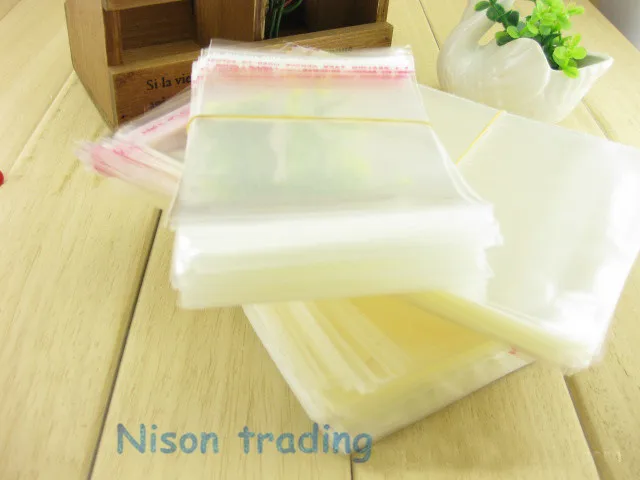 1000 шт./лот Закладка поли Упаковочные пакеты 7*16 см самоклеящаяся Печать OPP мешок