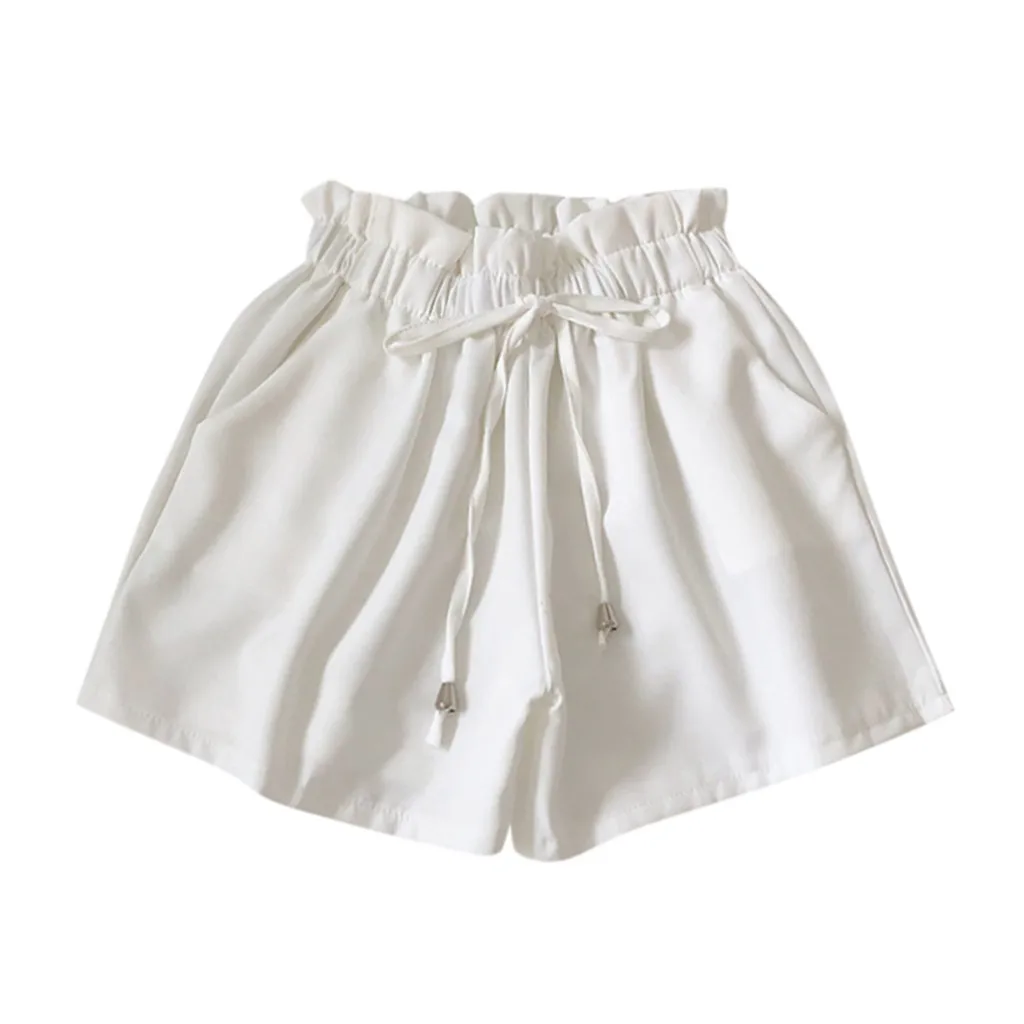 F Шорты Spodenki Damskie Pantalones Cortos Mujer летние однотонные повседневные пляжный с завышенной талией Стрейчевые шорты для женщин Z4 - Цвет: F