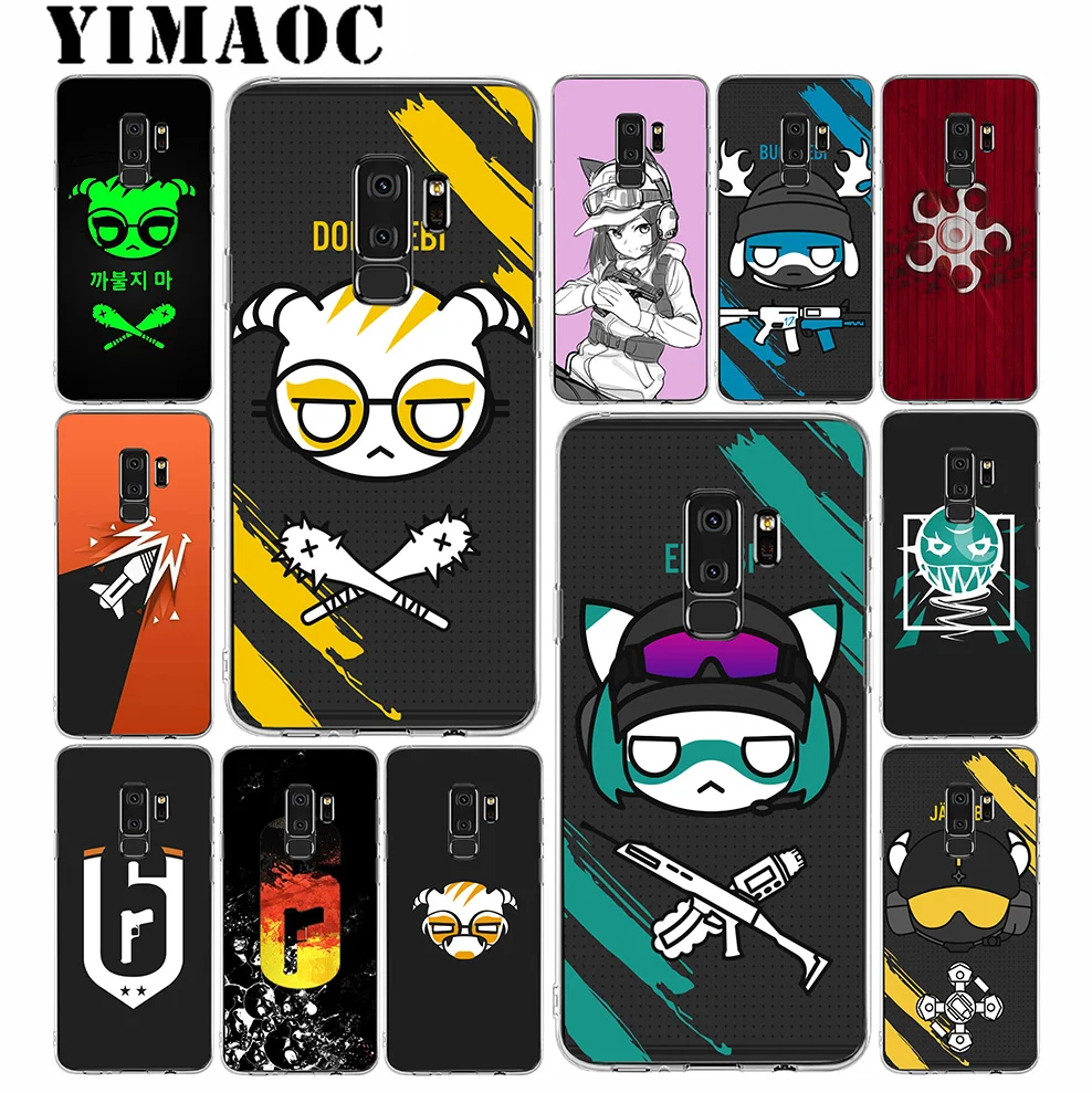 Yimaoc Радуга 6 осада Мягкий силиконовый чехол для телефона samsung Galaxy A5 A6 плюс A7 A8 A9 2018
