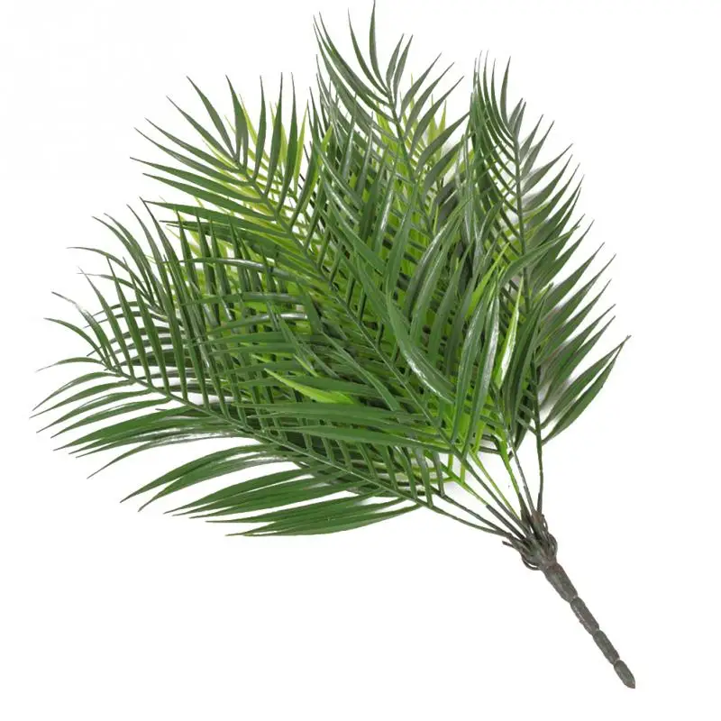 Большие искусственные растения зеленые Sago Cycas Листья украшение для дома, сада 1 букет осеннее украшение искусственные растения