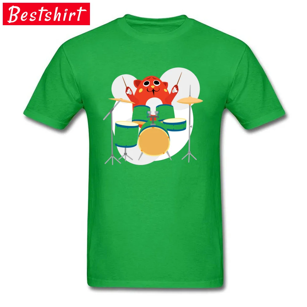 Men's 3D Printed O-Neck Nyango Star Mascot Drummer Funny T-Shirt - Rock, Jazz, and Music inspired Brand featuring Michael Jackson and Justin Bieber image 2