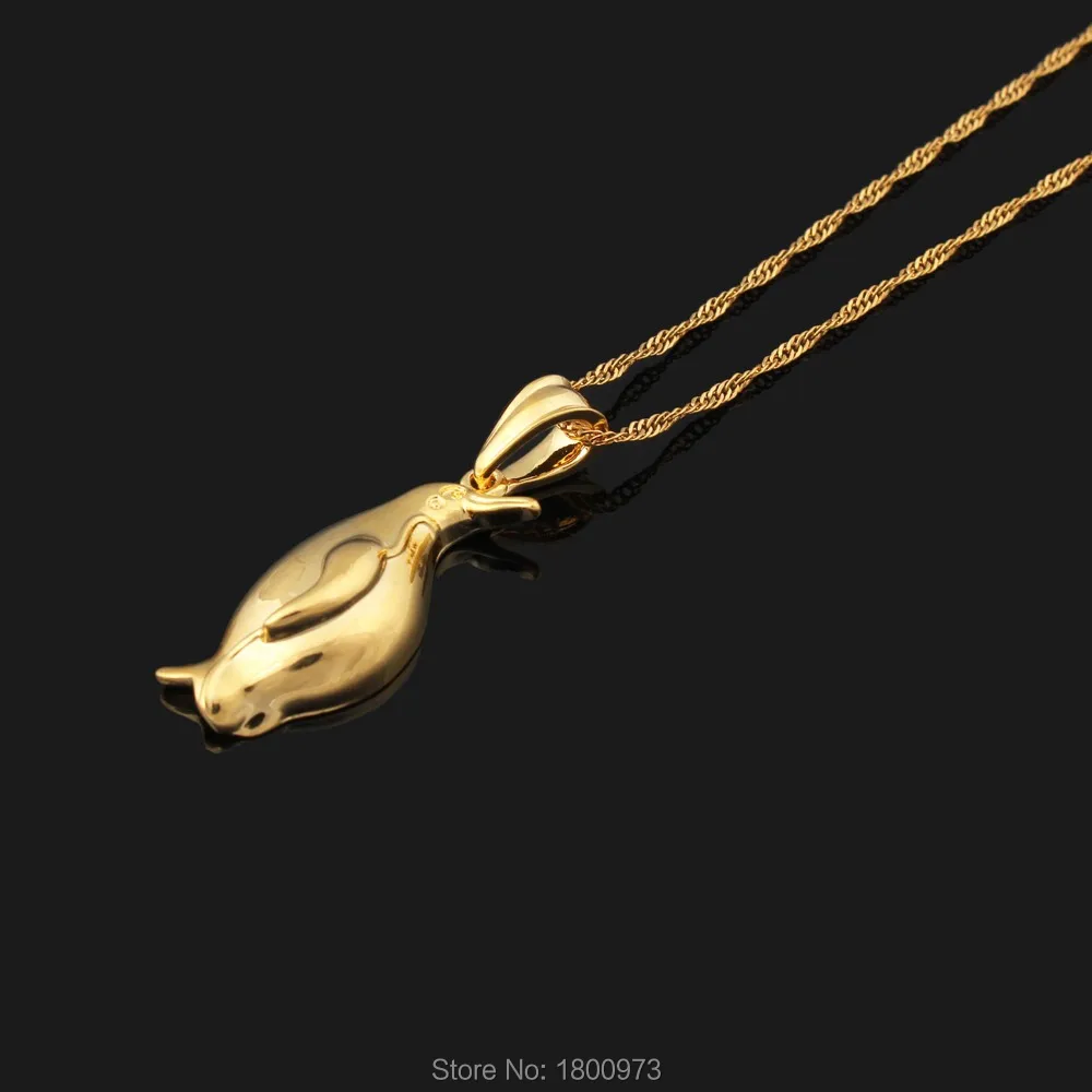 Лучший подарок подвески в виде пингвина Золотая подвеска ожерелье для женщин и