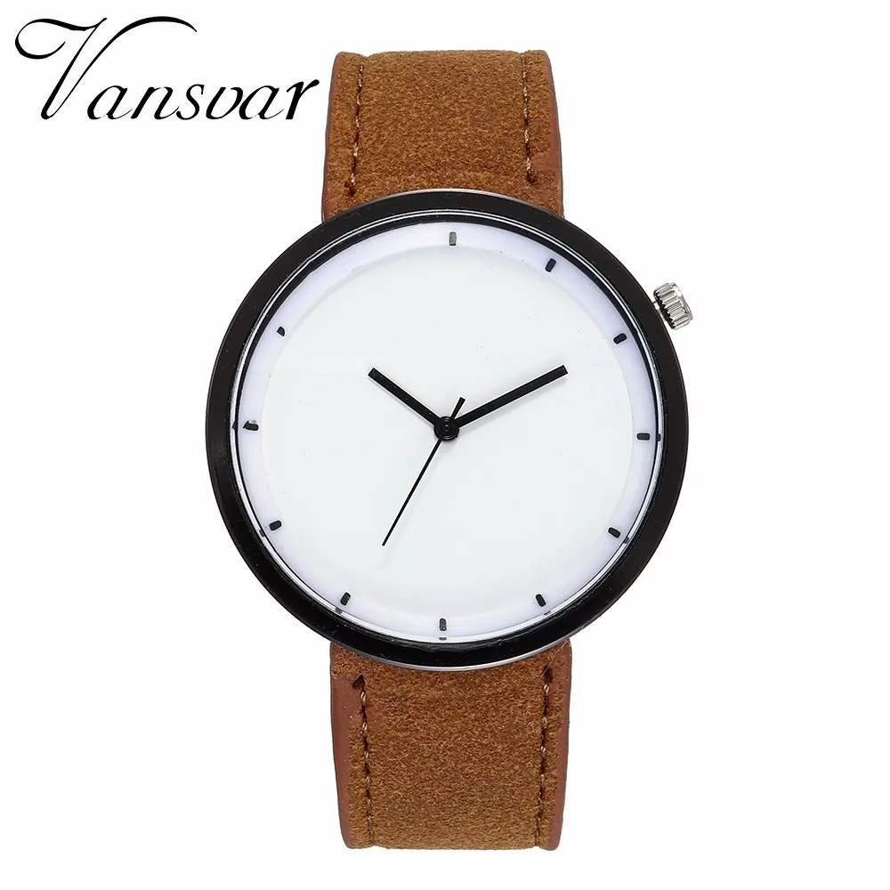 Часы наручные Vansvar женские кварцевые модные брендовые с простым циферблатом и