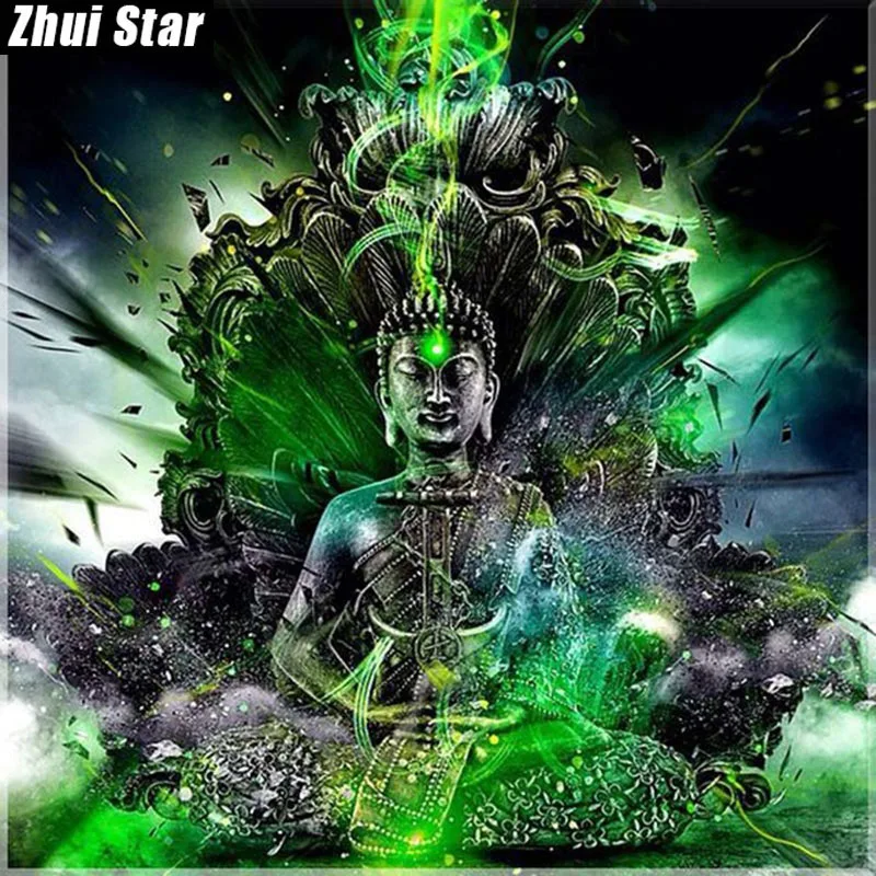 Новый полный квадратный алмаз 5D DIY алмазная живопись &quotБудда&quot Алмазная Вышивка