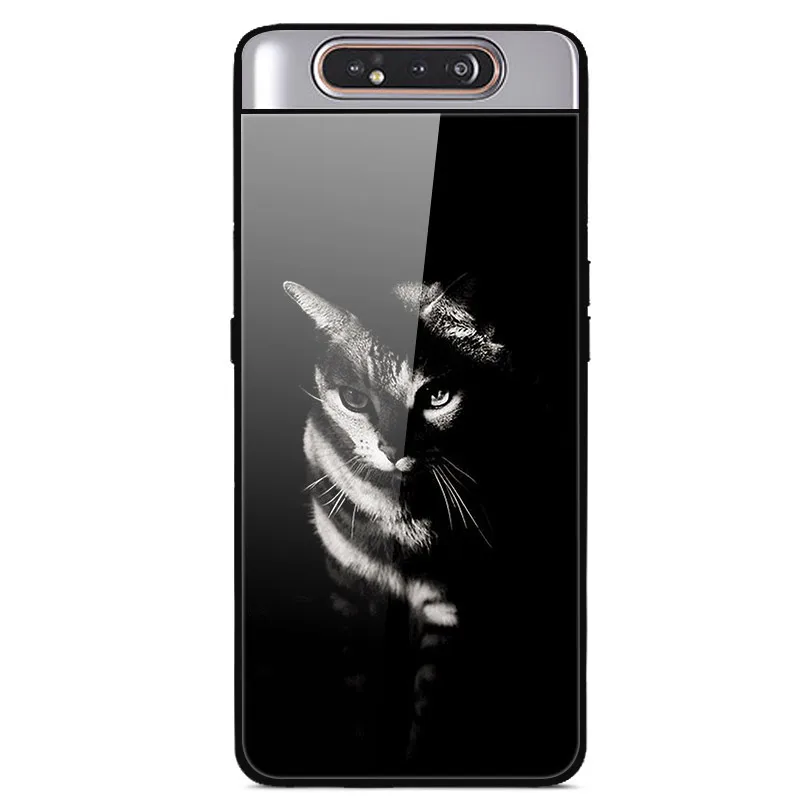 6," чехол для samsung A80, чехол A 80, роскошная задняя крышка из закаленного стекла для samsung Galaxy A80 A90 A 90, чехол, мягкий ТПУ бампер, рамка - Цвет: as photo 55