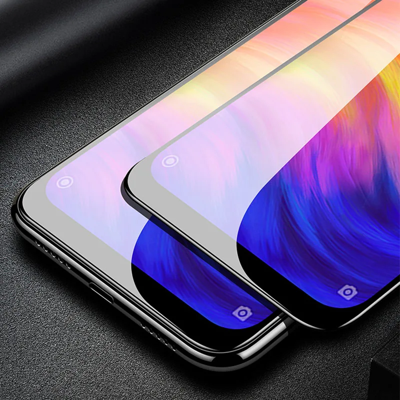 HCZCI for Xiaomi Redmi Note 7 Pro glass screen protector high quality full coverage glue tempered Protective film | Мобильные