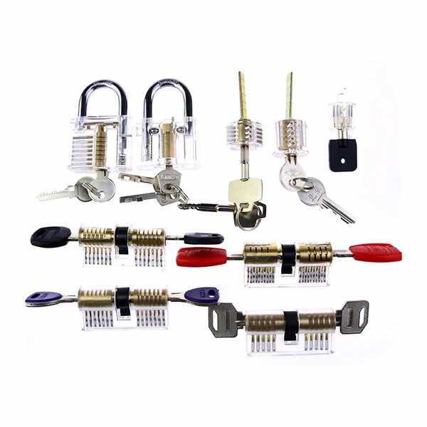 9 шт. прозрачный навесной замок|lock pick|lock pick traininglocksmith training skills |