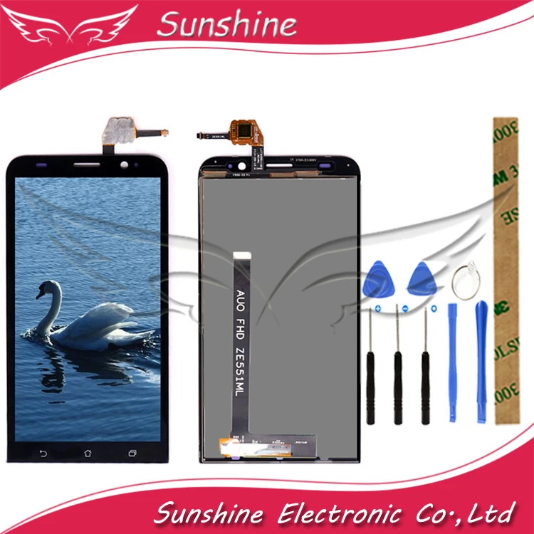 ЖК дисплей для Asus Zenfone 2 ZE551ML Z00AD 100% тестирование сенсорный экран с цифровым