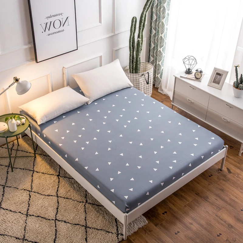 Расчистка печать Матрас протектор машинная стирка Натяжной лист простыня матрас