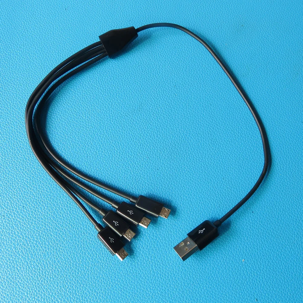 50 см 4 в 1 Micro USB зарядное устройство Кабель питания 4 Micro USB устройства сразу