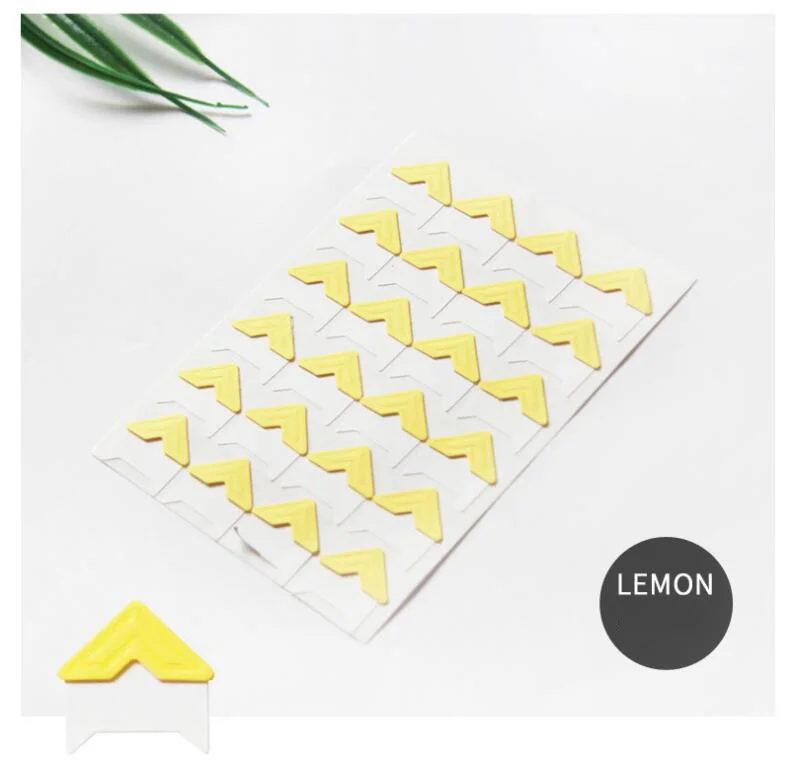 Lemon 5 листов уголок с бумага для поделок в стиле ретро фото уголок альбома 120 шт Угол Diy Украшение для альбома ручной работы стикер - Цвет: Lemon