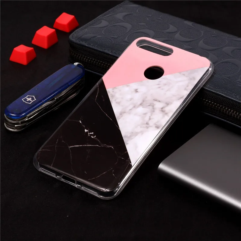 Huawei Honor 7A Pro, мраморный чехол для Coque Huawei Y6 Prime, чехол, чехол, цветной гранит, мягкий силиконовый чехол для телефона, Fundas