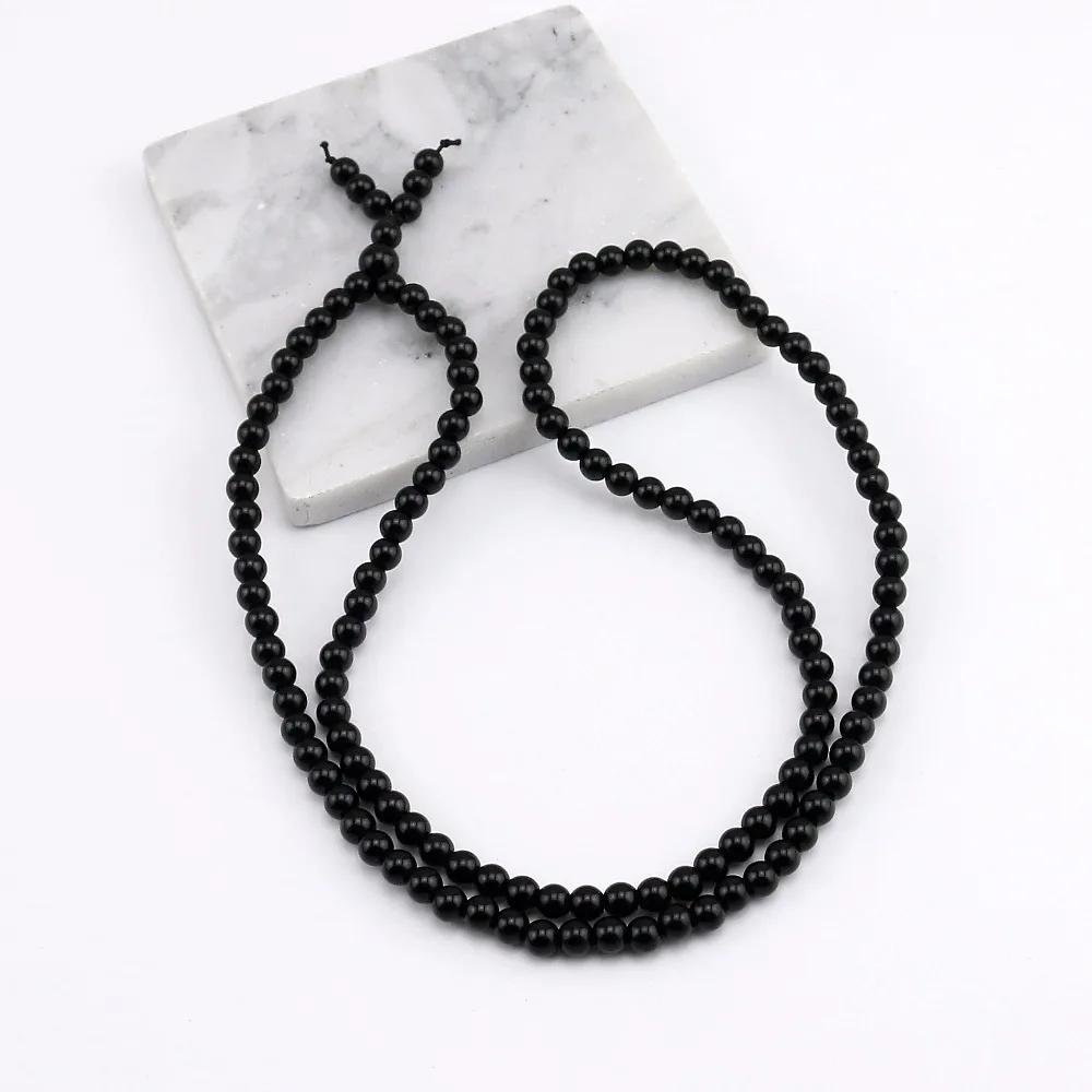 Новый яркий черный оникс 108 бусин браслет Будды с природными камнями Шарм 6 мм