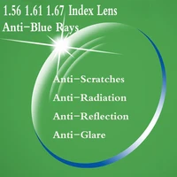 1 56 1 61 1 67 index anti blue rays aspheric prescription eyeglasses lens myopia presbyopia optical lenses for eye glasses yq168