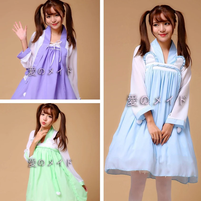 

Винтажное традиционное платье лолиты для китайской одежды хан, шифоновое платье-топ, униформа, костюмы для костюмированной вечеринки