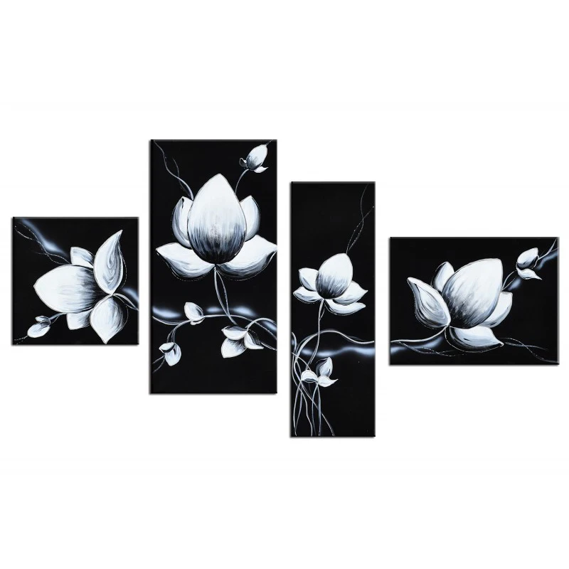 Home decor художественная роспись стен ручной работы белый абстрактный цветок