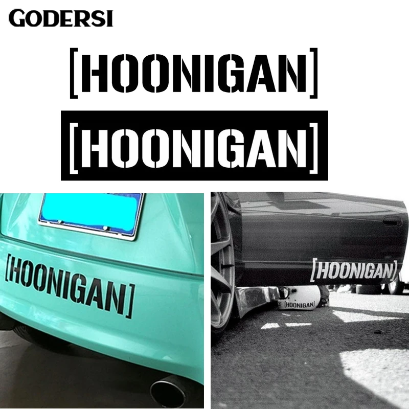 Автомобиль Hoonigan наклейки украшения для мотоциклов наклейки Черный Серебристый Hoonigan, Кен Блок дрейф JDM Moto Coche автомобиль-Стайлинг