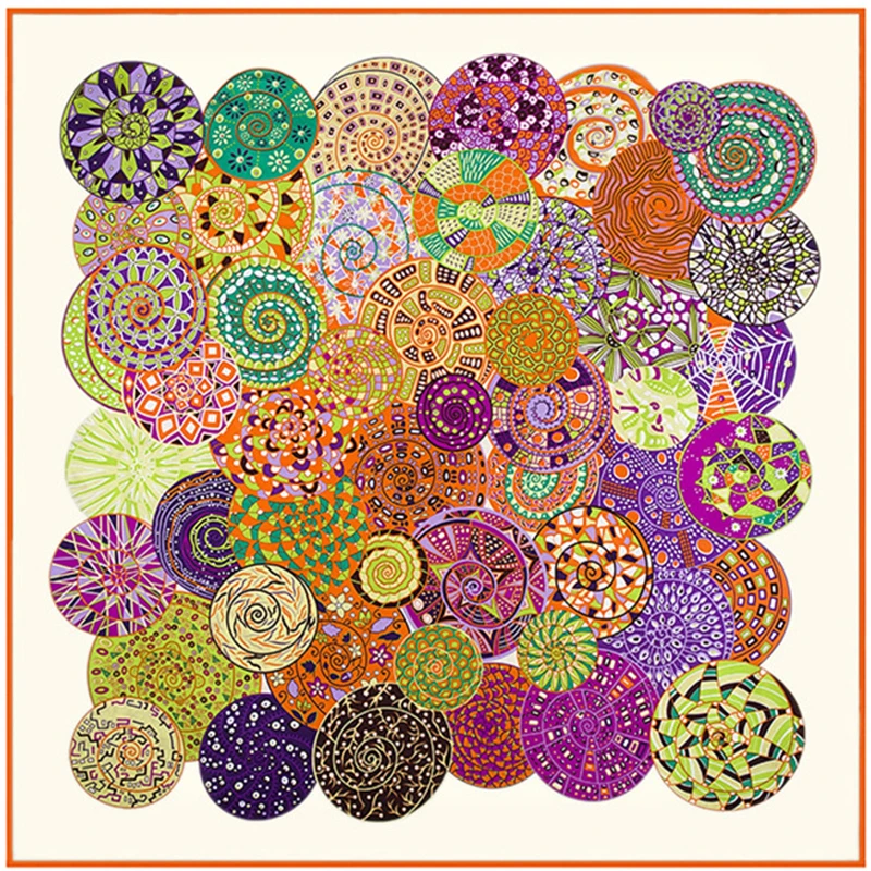 Роскошный бренд 100% саржевый шелковый шарф разноцветный квадратный Парижский