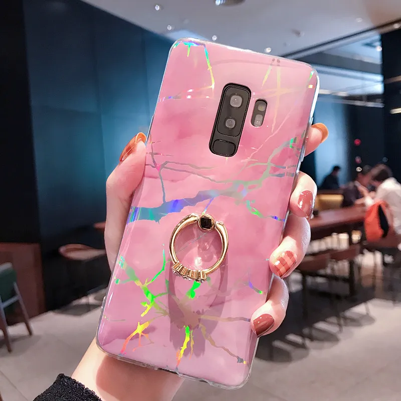 Лазерный чехол Ourpho для samsung S7 8 9 plus разноцветный мраморный 7Edge Note8 Note9 | Мобильные