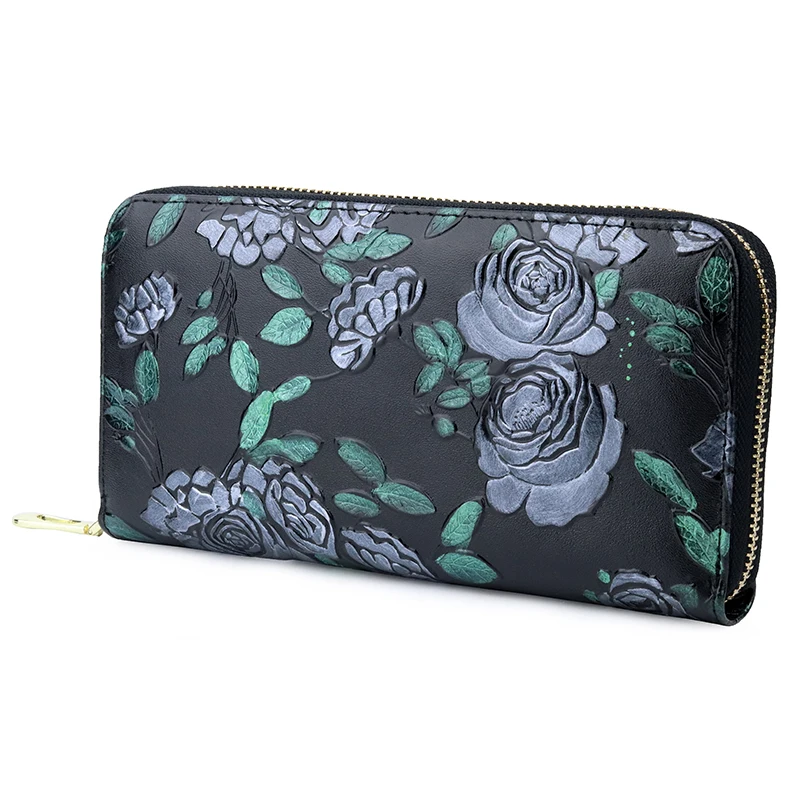 

Carteira Feminina 2019 New Arrivals Long Women Wallets Large Capacity Fashion Flower Female Dragonfly Pattern Clutch Purses
