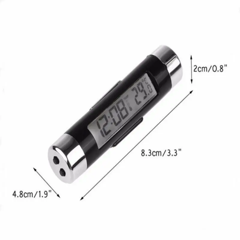 2 в 1 выход на вентиляционное отверстие электронные часы для автомобиля термометр светящаяся подсветка авто Стайлинг Авто цифровое Время ЖК-экран