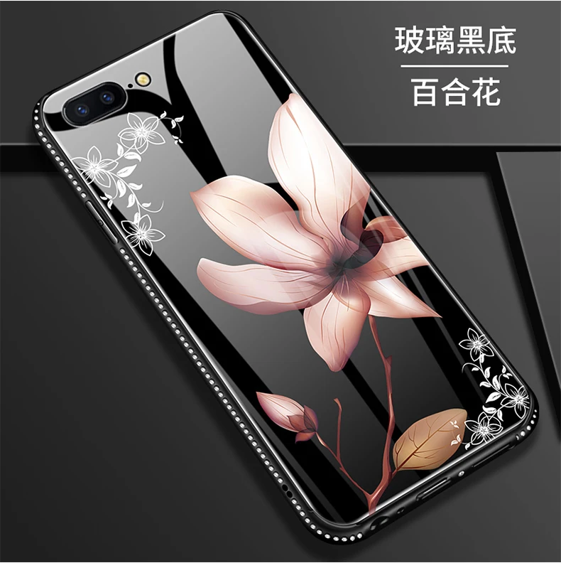 Роскошный стеклянный чехол Жасмин цветок лилии чехол для телефона для iPhone 7 8 Plus XS Max XR цветочный чехол s для iPhone X 8 7 6 6S Plus чехол