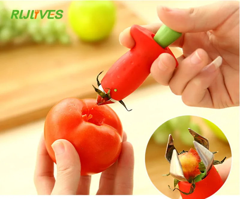 

1pc Strawberry Hullers Fruit Remove Stalks Device Tomato Stalks Corers Strawberry Knife Stem Remover Fruit Slicer