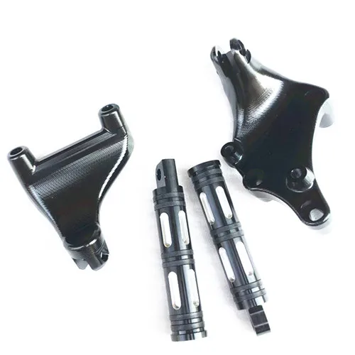 

Черные ЧПУ задние педали для пассажира педали для Harley XL883 XL1200 X48 2014-UP мотоцикла