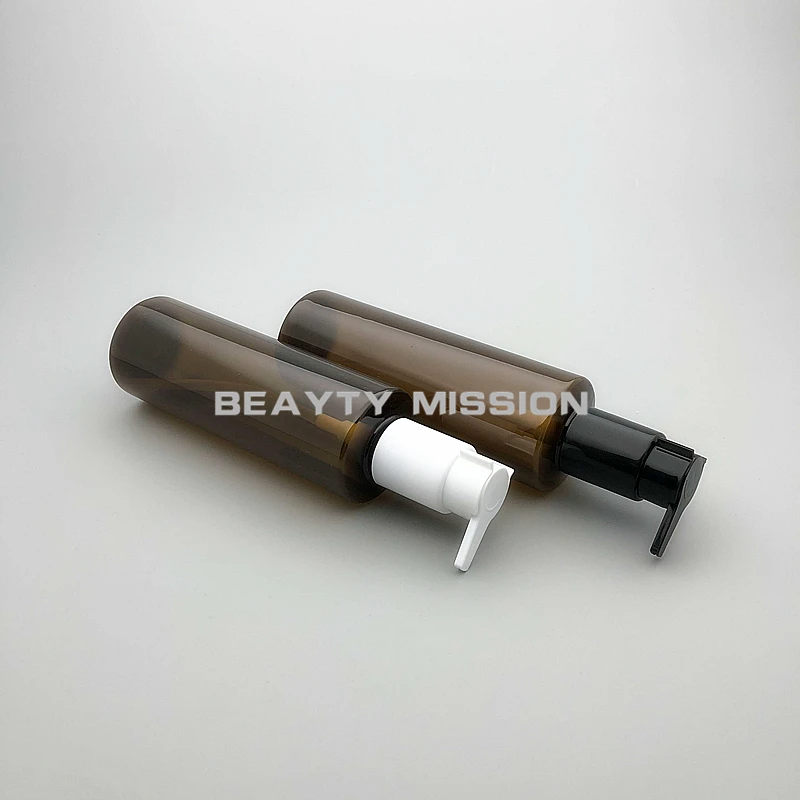 BEAUTY MISSION 24 шт./лот 250 мл роскошный насос для лосьона коричневая пластиковая