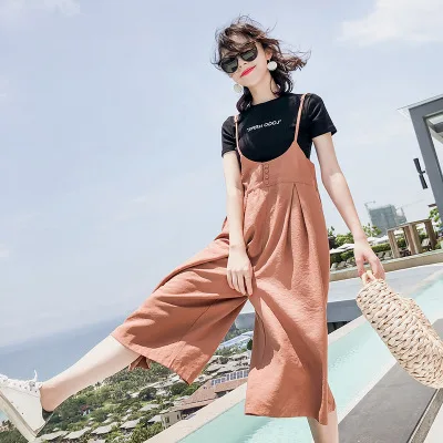 Свободные брюки для беременных ремень нагрудник одежда полных женщин