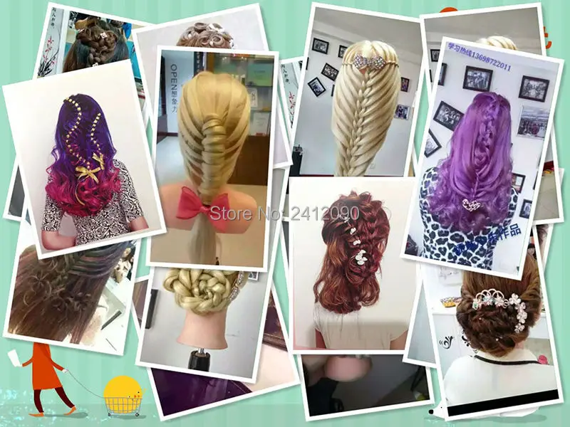 Синяя 22 &quotяки голова манекена для косметологии волосы укладки головы парик Manikin