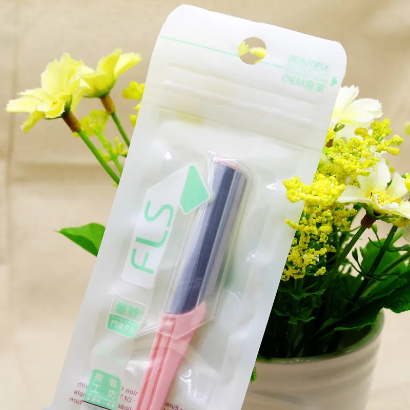 100PCSHigh quality stainless steel without mesh eyebrow trimming knife F149 portable shaving beauty makeup Tool | Красота и здоровье