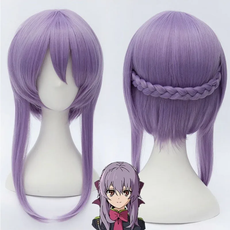 Coshome Seraph Of The End Hiiragi Shinoa Wigs Косплей костюмы полицейская Униформа платье для
