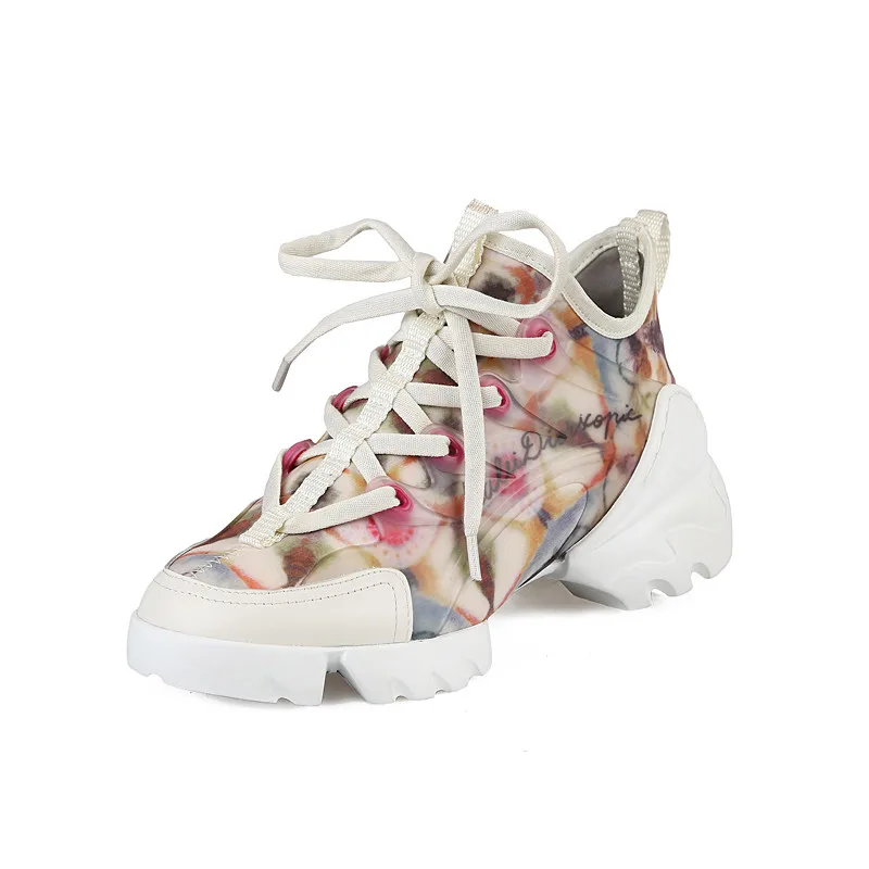 colour Smirnova new sneakers shoes women round toe lace up ladies shoes casual flat platform shoes comfortable women flats - Цвет: colour