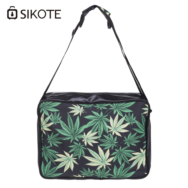 SIKOTE новые зеленые листья шаблон печати повседневные сумки Оксфорд почтовая сумка сумки через плечо bolsa feminina