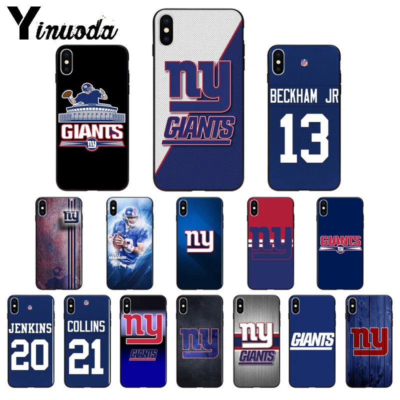 Yinuoda New York Giants TPU мягкие Аксессуары для телефонов Чехол для iPhone 6S 6plus 7 7plus 8 8Plus X Xs MAX 5 5S XR