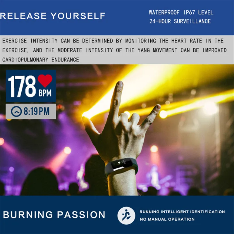 Смарт часы монитор кровяного давления фитнес браслет Pesometro Smart Band Вибрационный