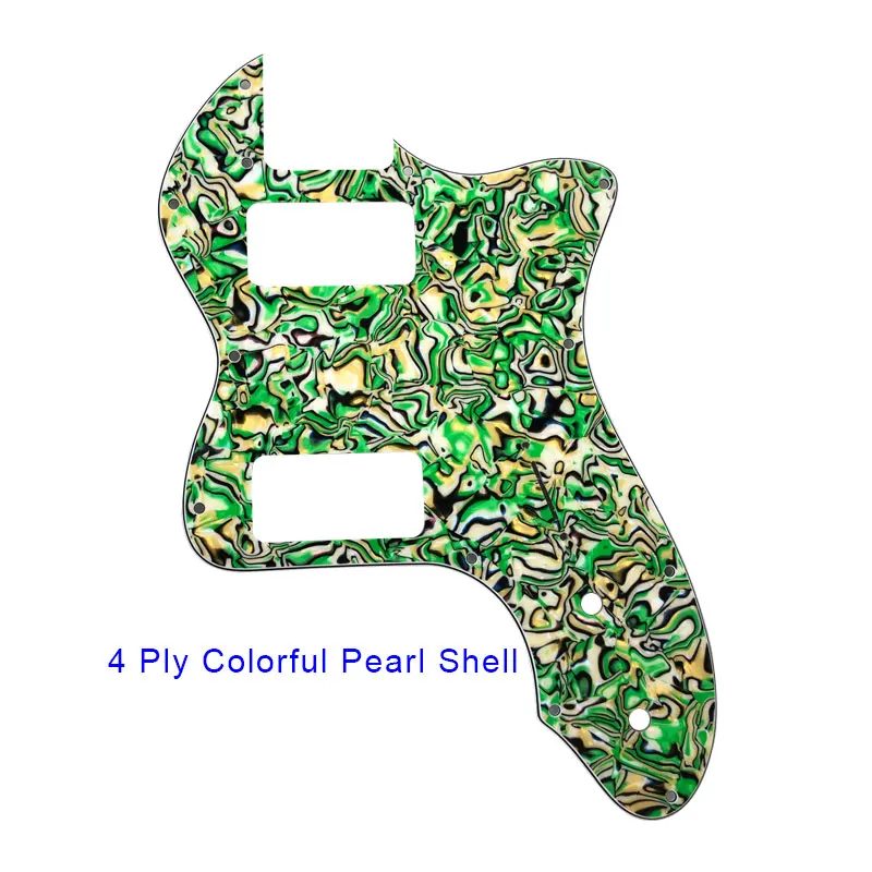 Colorful Pearl Shell Гитарные части-для классической серии '72 Telecaster Tele Thinline, гитарная накладка, царапина, пластина с ТВ Jones Humbucker, звукосниматели - Цвет: Colorful Pearl Shell