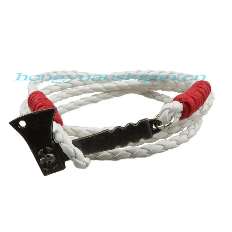 Wf1501 темно-синий браслет из искусственной кожи сделай сам с осями скелета |