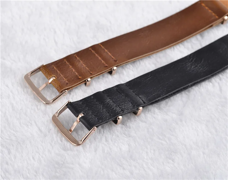Популярный кожаный ремешок для часов 20 мм черный и коричневый модный Новое