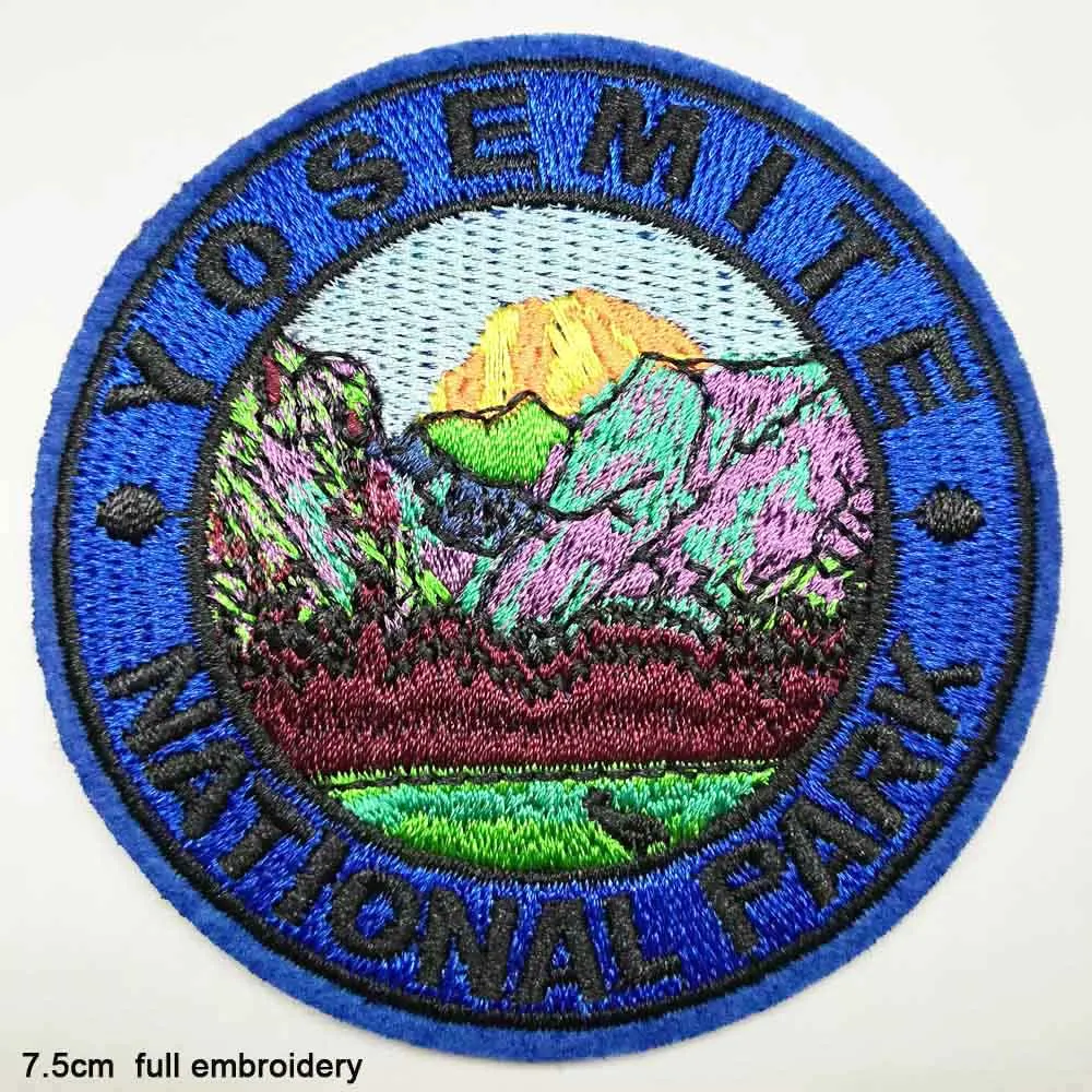 YOSEMITE Уличная спортивная тема путешествия железа на вышитой ткани одежда патч для одежды девочек мальчиков - Цвет: YOSEMITE