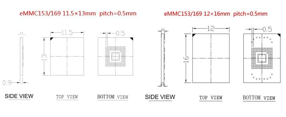 Сплав eMMC разъем eMMC153/169 eMCP162/186 eMCP221 Pogo контактный тестовый разъем считыватель BGA153 169 162 186 восстановление данных SD интерфейс