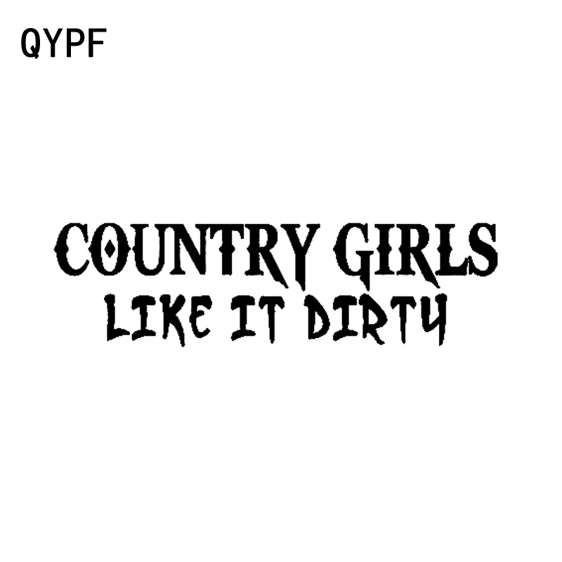 

QYPF 18 см * 4,9 см деревенские девушки любят это грязное удовольствие виниловый Декор Наклейка на машину, мотоцикл наклейка Черный Серебряный ...