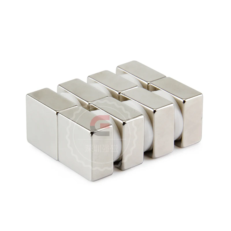 2pcs 20x20x10mm Permanet настраиваемый сильный редкоземельный блок с неодимовыми магнитами N50