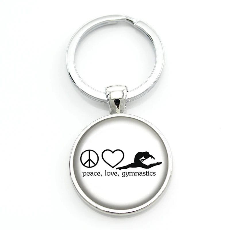 Новое поступление 2017 модный я люблю гимнастику брелок для женщин мужчин