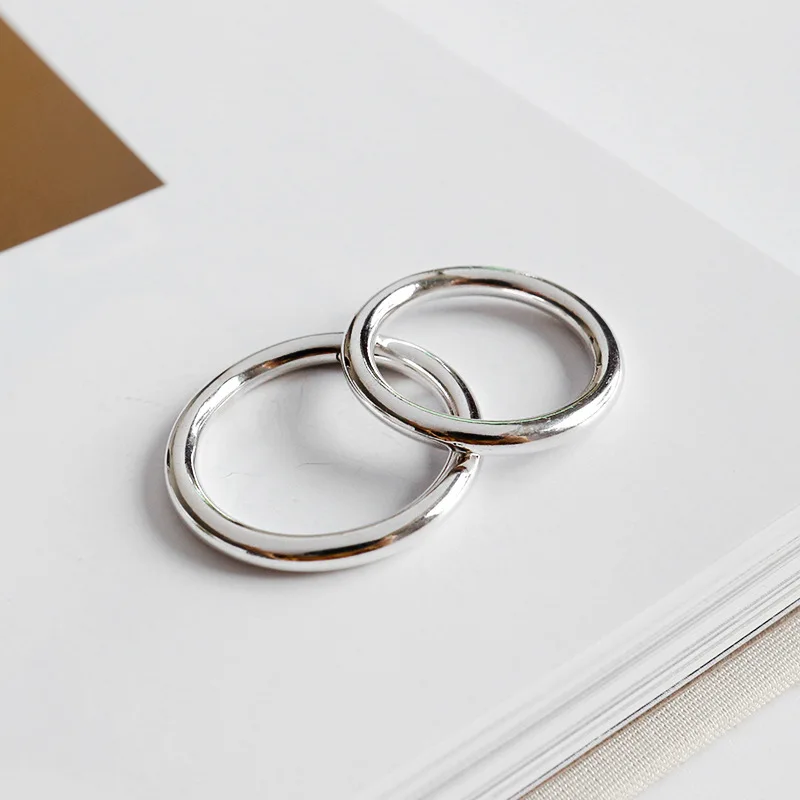 Стерлинговое Серебро 990 пробы кольца для женщин аксессуары anello donna, минимализм круг Женское Обручальное кольцо бижутерия