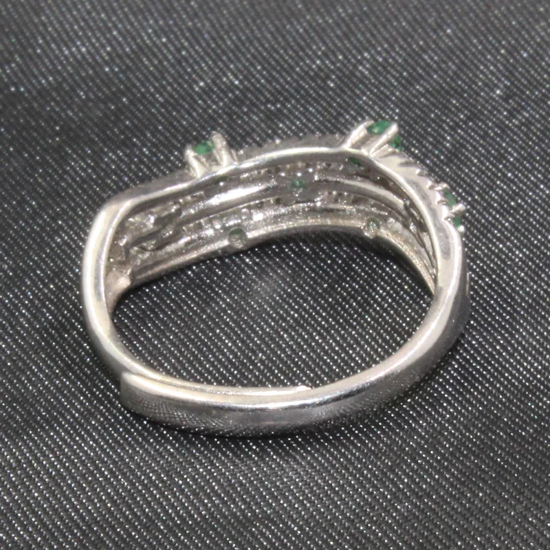 CoLife Jewelry 925 Silver Emerald Ring 2mm Natural Sterling Birthday Gift for Woman | Украшения и аксессуары
