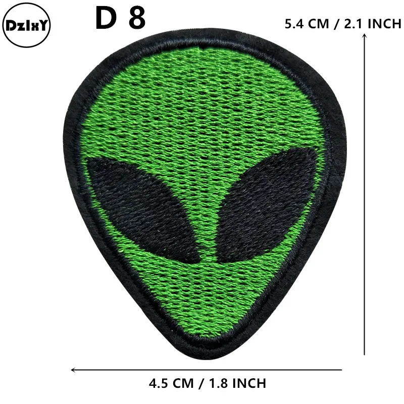 1-PCS-D-8 1 шт. UFO чужеродные железные нашивки для одежды наклейки астронавт полосы аппликации на одежду космическая планета вышитые значки - Цвет: 1-PCS-D-8