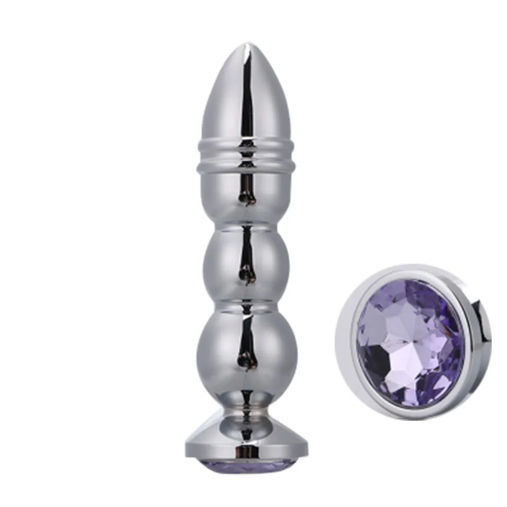Anal plug anal beads sex toys for woman metal butt crystal plugs | Красота и здоровье